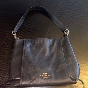 Coach Black Leather Shoulder Bag